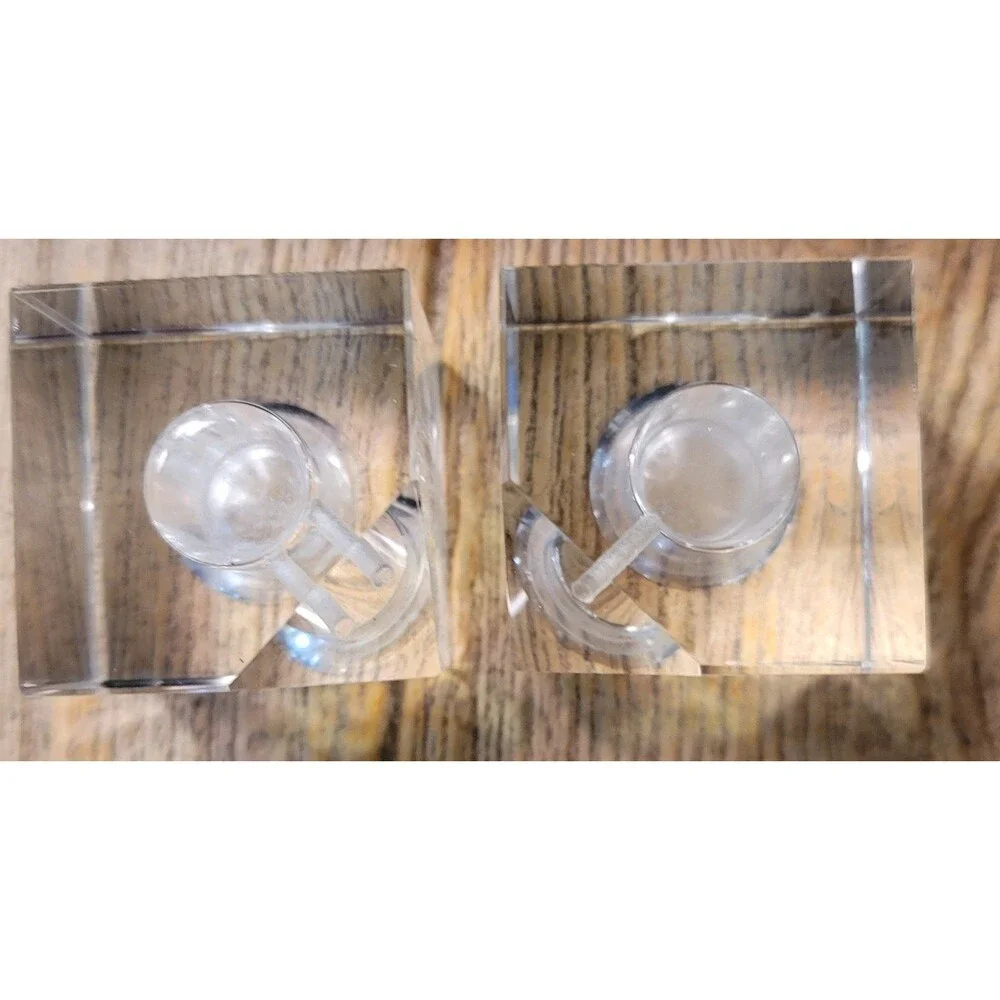 Oleg Cassini Crystal Salt and Pepper Shakers